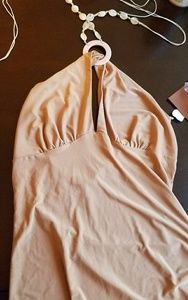 Tan boho halter top